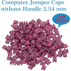 CQRobot 200 Pièces Rouge Standard Ordinateur Jumper Cap Header Pin Shunt Shorting 2P Connector Top Opening 2,54mm. Utilisé pour 