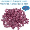 CQRobot 200 Pièces Rouge Standard Ordinateur Jumper Cap Header Pin Shunt Shorting 2P Connector Top Opening 2,54mm. Utilisé pour 