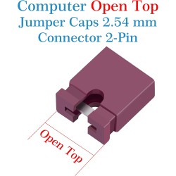 CQRobot 200 Pièces Rouge Standard Ordinateur Jumper Cap Header Pin Shunt Shorting 2P Connector Top Opening 2,54mm. Utilisé pour 