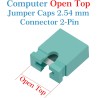 CQRobot 200 Pièces Vert Standard Ordinateur Jumper Cap Header Pin Shunt Shorting 2P Connector Top Opening 2,54mm. Utilisé pour A