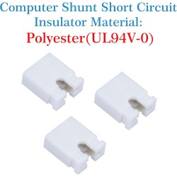 CQRobot 200 Pièces Blanc Standard Ordinateur Jumper Cap Header Pin Shunt Shorting 2P Connector Top Opening 2,54mm. Utilisé pour 