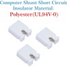 CQRobot 200 Pièces Blanc Standard Ordinateur Jumper Cap Header Pin Shunt Shorting 2P Connector Top Opening 2,54mm. Utilisé pour 