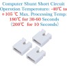 CQRobot 200 Pièces Blanc Standard Ordinateur Jumper Cap Header Pin Shunt Shorting 2P Connector Top Opening 2,54mm. Utilisé pour 