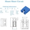 CQRobot 200 Pièces Bleu Standard Ordinateur Jumper Cap Header Pin Shunt Shorting 2P Connector Top Opening 2,54mm. Utilisé pour A