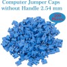 CQRobot 200 Pièces Bleu Standard Ordinateur Jumper Cap Header Pin Shunt Shorting 2P Connector Top Opening 2,54mm. Utilisé pour A