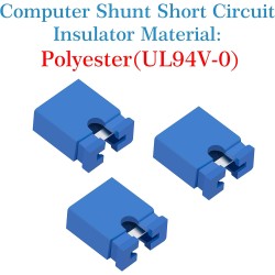 CQRobot 200 Pièces Bleu Standard Ordinateur Jumper Cap Header Pin Shunt Shorting 2P Connector Top Opening 2,54mm. Utilisé pour A