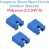 CQRobot 200 Pièces Bleu Standard Ordinateur Jumper Cap Header Pin Shunt Shorting 2P Connector Top Opening 2,54mm. Utilisé pour A