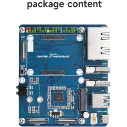 Waveshare Dual Gigabit Ethernet 5G/4G Mini-Computer Based on Raspberry Pi Compute Module 4 (Not Included) with Metal Case and Co
