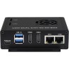 Waveshare Dual Gigabit Ethernet 5G/4G Mini-Computer Based on Raspberry Pi Compute Module 4 (Not Included) with Metal Case and Co