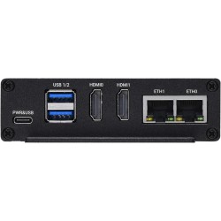 Waveshare Dual Gigabit Ethernet 5G/4G Mini-Computer Based on Raspberry Pi Compute Module 4 (Not Included) with Metal Case and Co