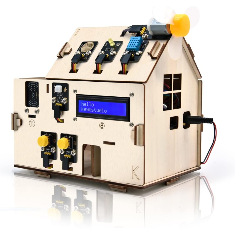 KEYESTUDIO ESP32 Smart Home IoT Kit Compatible avec Arduino IDE, avec ESP32 Board, Python C, Musical Project, etc.