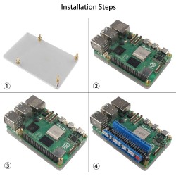 ZDE GPIO Carte d'extension GPIO Terminal Block Breakout Board Modul Micro Connector Compatible avec Raspberry Pi 5/4B/3B+/3B/2B/