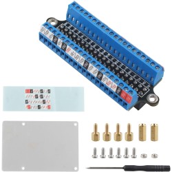ZDE GPIO Carte d'extension GPIO Terminal Block Breakout Board Modul Micro Connector Compatible avec Raspberry Pi 5/4B/3B+/3B/2B/