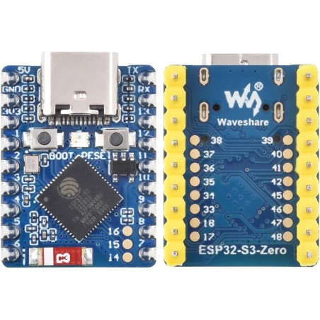Esp32-s3 mini carte de développement avec en-tête pé-soudé, basée sur esp32-s3fh4r2 processeur double cœur, 240 mhz fréquence de