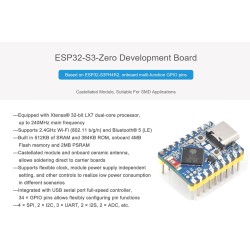 Esp32-s3 mini carte de développement avec en-tête pé-soudé, basée sur esp32-s3fh4r2 processeur double cœur, 240 mhz fréquence de