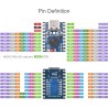 Esp32-s3 mini carte de développement avec en-tête pé-soudé, basée sur esp32-s3fh4r2 processeur double cœur, 240 mhz fréquence de