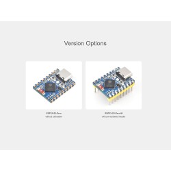 Esp32-s3 mini carte de développement avec en-tête pé-soudé, basée sur esp32-s3fh4r2 processeur double cœur, 240 mhz fréquence de