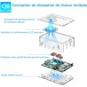 iRasptek Kit de démarrage Raspberry Pi 4B 4Go RAM - Édition 64Go SD, Noobs préinstallé
