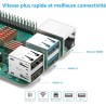 iRasptek Kit de démarrage Raspberry Pi 4B 4Go RAM - Édition 64Go SD, Noobs préinstallé
