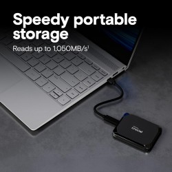 Crucial X9 2To Disque SSD Externe Portable, Jusqu’à 1050Mo/s, Compatible avec PC, Mac, Playstation et Xbox, USB-C 3.2 - CT2000X9