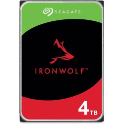 Seagate IronWolf 4To, Disque dur interne NAS HDD, CMR 3.5 Pouces SATA 6Goit/s 5 400 tr/min, 64 Mo de mémoire cache, pour NAS RAI
