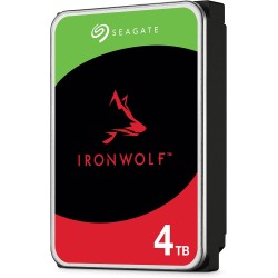 Seagate IronWolf 4To, Disque dur interne NAS HDD, CMR 3.5 Pouces SATA 6Goit/s 5 400 tr/min, 64 Mo de mémoire cache, pour NAS RAI