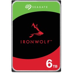 Seagate IronWolf 6To, Disque dur interne NAS HDD, CMR 3.5 Pouces, SATA 6Goit/s 7200 tr/min, 256 Mo de mémoire cache, pour NAS RA