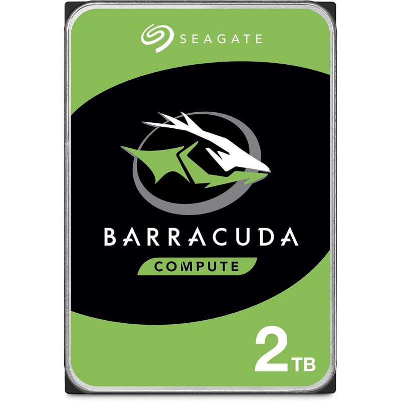 Seagate BarraCuda 2To, Disque dur interne HDD, 3.5 pouces, SATA 6 Goit/s, 7 200 tr/min, 256 Mo de mémoire cache, pour PC de bure