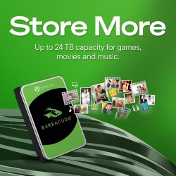 Seagate BarraCuda 2To, Disque dur interne HDD, 3.5 pouces, SATA 6 Goit/s, 7 200 tr/min, 256 Mo de mémoire cache, pour PC de bure