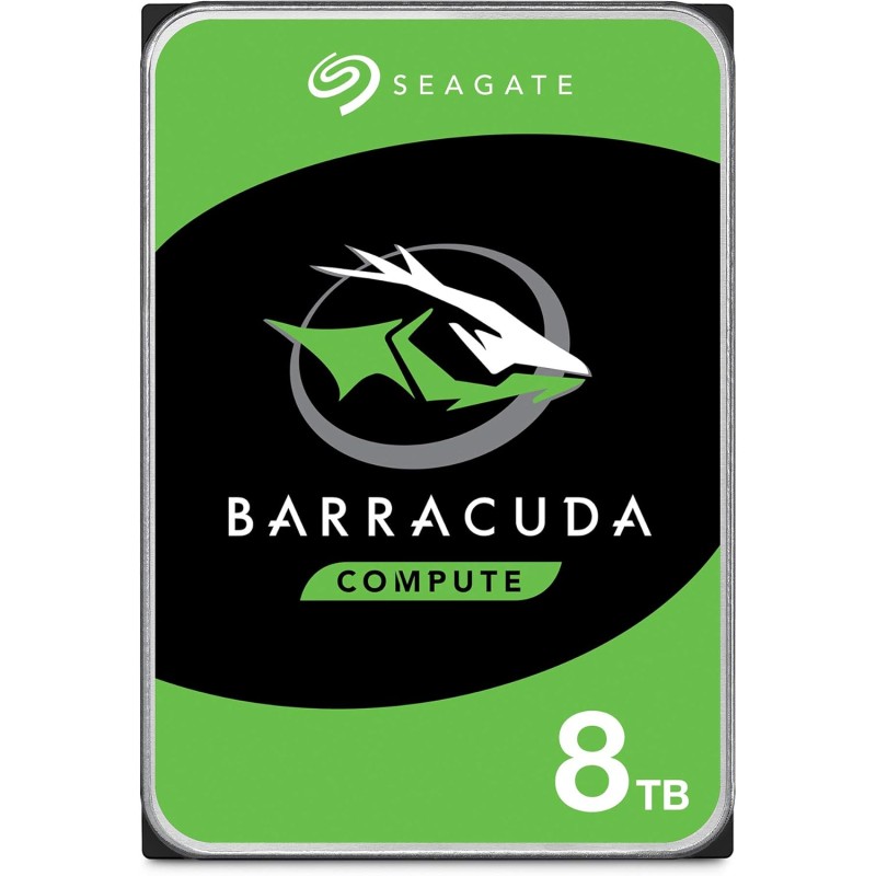 Seagate BarraCuda 8To, Disque dur interne HDD, 3.5 pouces, SATA 6 Goit/s, 5 400 tr/min, 256 Mo de mémoire cache, pour PC de bure