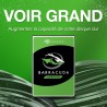 Seagate BarraCuda 8To, Disque dur interne HDD, 3.5 pouces, SATA 6 Goit/s, 5 400 tr/min, 256 Mo de mémoire cache, pour PC de bure