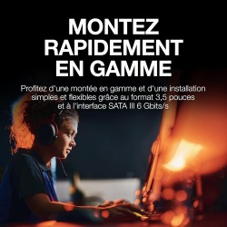 Seagate FireCuda HDD 8To, Disque Dur Interne, CMR 3,5 pouces SATA 6 Goits/s 7 200 tr/min, 256 Mo de mémoire cache, 300 To/an, Se