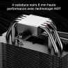 Be quiet! pure rock 3 noir ventirad radiateur, très haute performance de refroidissement, 4 caloducs noirs haute performance ave