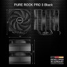 Be quiet! pure rock pro 3 noir ventirad radiateur, très haute performance de refroidissement, 6 caloducs noirs 6 mm haute perfor