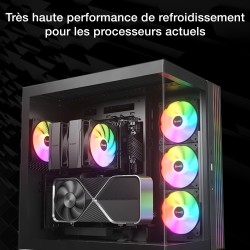 be quiet! Pure Rock Pro 3 LX ventirad radiateur, très haute performance de refroidissement, 6 caloducs 6 mm haute performance, 2
