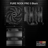Be quiet! pure rock pro 3 argent ventirad radiateur, très haute performance de refroidissement, 6 caloducs plaqués nickel 6 mm h