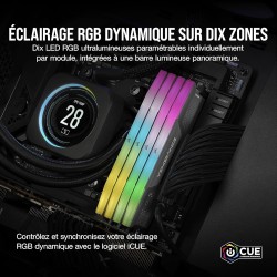 Corsair Vengeance RGB DDR5 RAM 64Go (2x32Go) 6000MHz CL30 AMD Expo Intel XMP 3.0 Mémoire d'Ordinateur – Gris (CMH64GX5M2B6000Z30