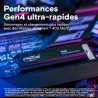 Crucial T500 SSD 2To PCIe Gen4 NVMe M.2 avec Dissipateur, Jusqu’à 7400 Mo/s, Compatible PlayStation 5, TLC NAND, Ordinateur de B
