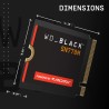 Wd_noir sn770m 1 to, disque ssd interne, m.2230 nvme, lecture jusqu'à 5150 mo/s, disque de jeu pour appareils de jeu portables, 