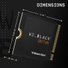 Wd_noir sn770m ssd 2 to, disque ssd interne, m.2230 nvme ssd, lecture jusqu'à 5150 mo/s, disque de jeu pour appareils de jeu por