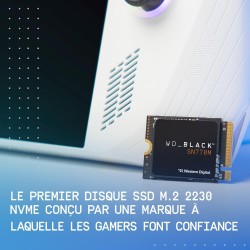 Wd_noir sn770m ssd 2 to, disque ssd interne, m.2230 nvme ssd, lecture jusqu'à 5150 mo/s, disque de jeu pour appareils de jeu por
