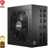Msi mag a850gl pcie5 alimentation, 850w, 80 plus or, entièrement modulaire, atx 3.0, support gpu pcie 5.0, ventilateur fdb 120mm