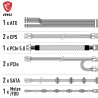 Msi mag a850gl pcie5 alimentation, 850w, 80 plus or, entièrement modulaire, atx 3.0, support gpu pcie 5.0, ventilateur fdb 120mm