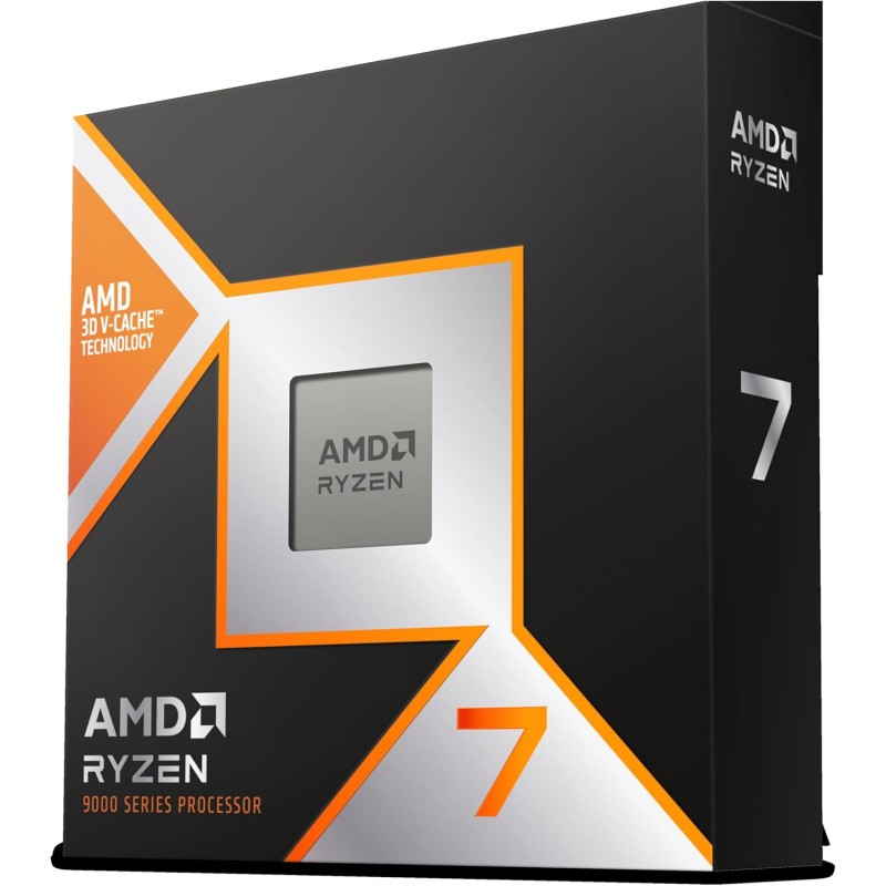 AMD RYZEN ™ 7 9800X3D 8 Coeurs/16 Threads débridés, Architecture Zen 5, 104 Mo Cache, 120W TDP, Jusqu'a 5.2 Ghz Frequence Boost,