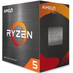 AMD Ryzen 5 5600X Processeur (6 Coeurs/12Threads, 65W TDP, Socket AM4, Cache 35Mo, jusqu'à 4.6 GHz Fréquence Boost, Ventilateur 