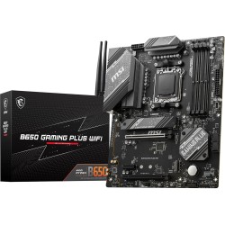 MSI B650 GAMING PLUS WIFI Carte mère, ATX - Pour processeurs AMD Ryzen 9000, 8000 & 7000, AM5 - VRM double rail 14+2 phases, DDR