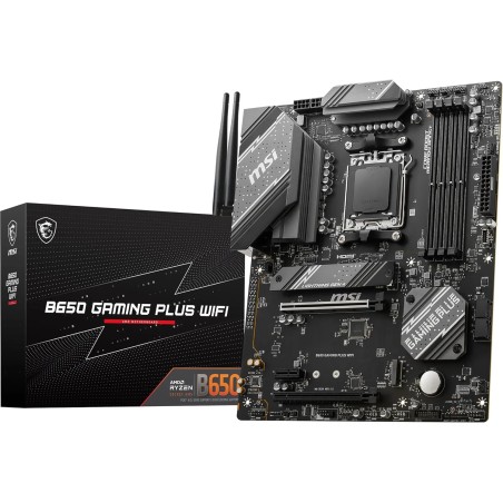 MSI B650 GAMING PLUS WIFI Carte mère, ATX - Pour processeurs AMD Ryzen 9000, 8000 & 7000, AM5 - VRM double rail 14+2 phases, DDR