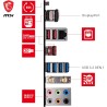 MSI B650 GAMING PLUS WIFI Carte mère, ATX - Pour processeurs AMD Ryzen 9000, 8000 & 7000, AM5 - VRM double rail 14+2 phases, DDR