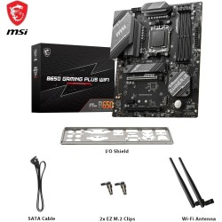 MSI B650 GAMING PLUS WIFI Carte mère, ATX - Pour processeurs AMD Ryzen 9000, 8000 & 7000, AM5 - VRM double rail 14+2 phases, DDR