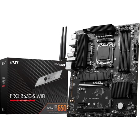MSI Pro B650-S WiFi Carte mère, ATX - pour Les processeurs AMD Ryzen 9000, 8000 & 7000, AM5 - DDR5 Memory Boost 6000+MHz/OC, 2 x